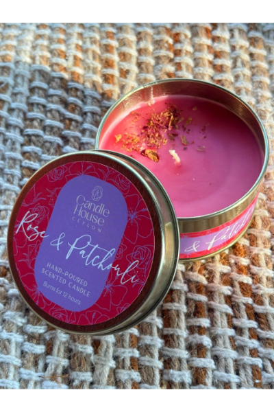 Rose & Patchouli Regular Tin Candle